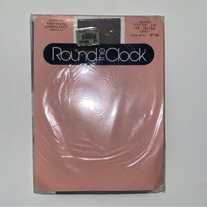 Round the Clock 1990's Vintage Women's Regular Support Pantyhose Size Model NWT
